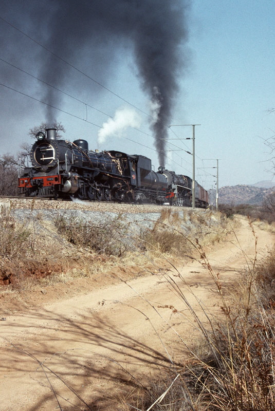 South African class 19D & 15CA 4-8-2 steam locomotives at Lunsklip, South Africa