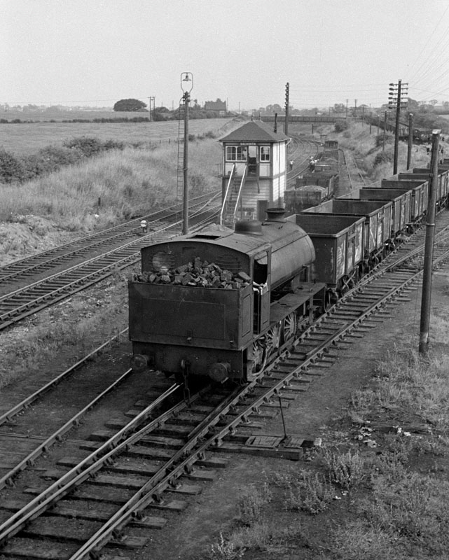 Steam train at Bagworth Colliery sidings