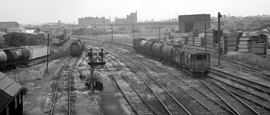 Train at Leicester Belgrave Road goods depot