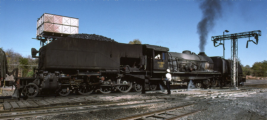 NRZ 15A class 4-6-4+4-6-4 'Garratt' no. 409 'Inkakha' at Matetsi, Zimbabwe