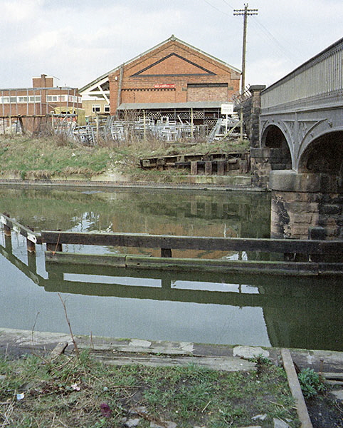 Site of the lifting bridge in 1974