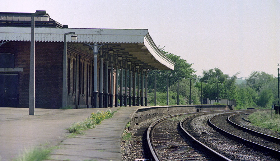 Northampton platform at Market Harborough Northampton platform at Market Harborough