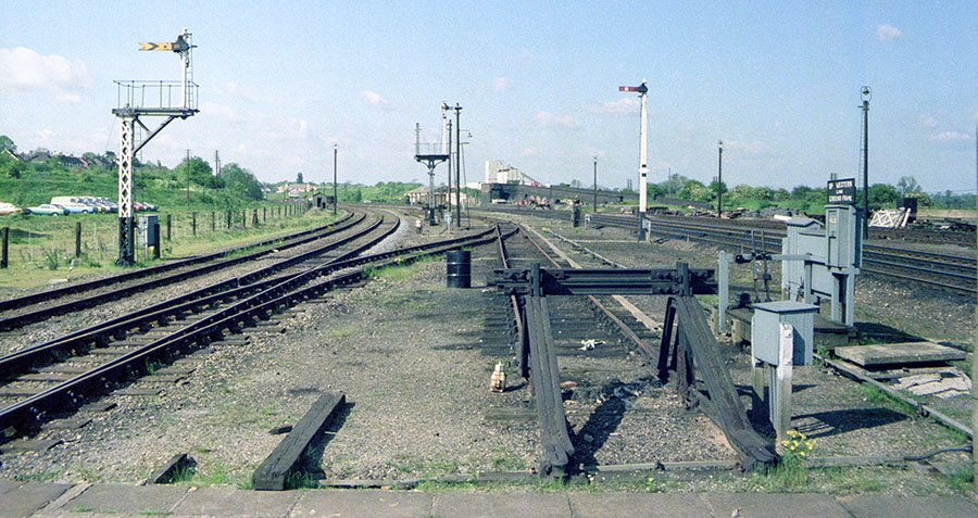 Looking north at Market Harborough station Looking north at Market Harborough station