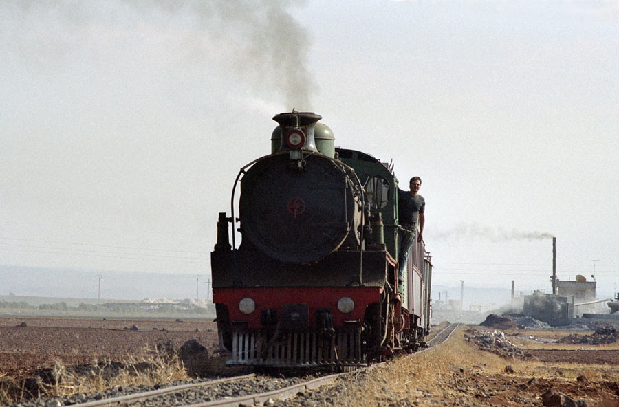 Steam locomotive 262 with train from Dera’a to Damascus, Hedjaz Railway, Syria