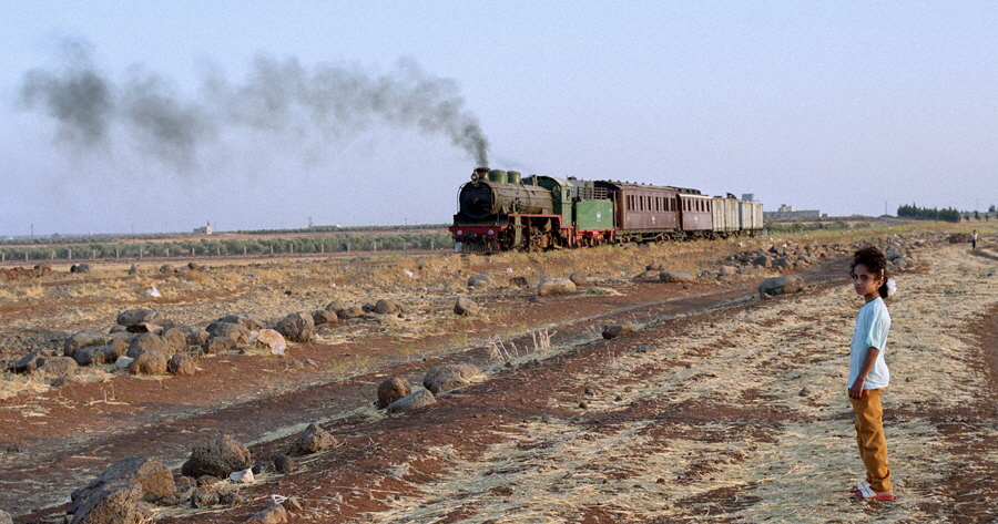 Steam locomotive 262 with train from Daraa to Damascus, Hedjaz Railway, Syria