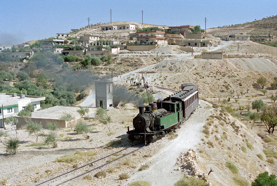 Steam train north from Damascus, Hedjaz Railway, Syria