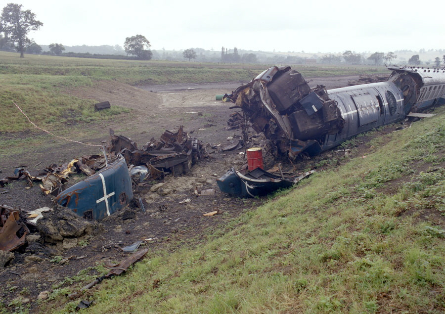 Nuclear-Flask Train Crash, class-46 locomotive, Old Dalby