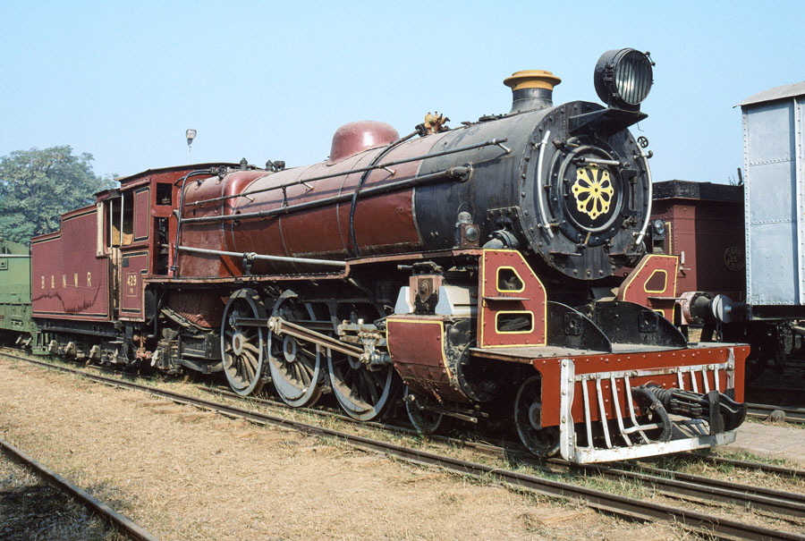 Metre gauge, IRS (Indian Railway Standard) class YB/2 4-6-2 429 steam locomotive at the National Railway Museum, Delhi, India