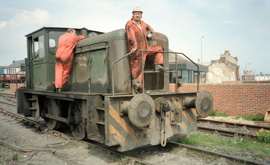 NCB Barclay 0-4-0 diesel shunting locomotive, next to the crossing over North Terrace, Seaham harbour