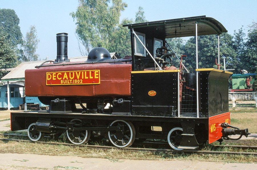 2’ 6” gauge, 2-4-2T 507 (built by Bagnall in 1902) at the National Railway Museum, Delhi, India, 26th December 1993