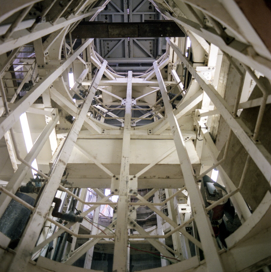 Looking up to the top of one of the new shafts at Asfordby Coal Mine, under construction