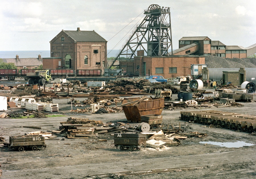 One of the two sets of headgear (the low pit) at Seaham colliery