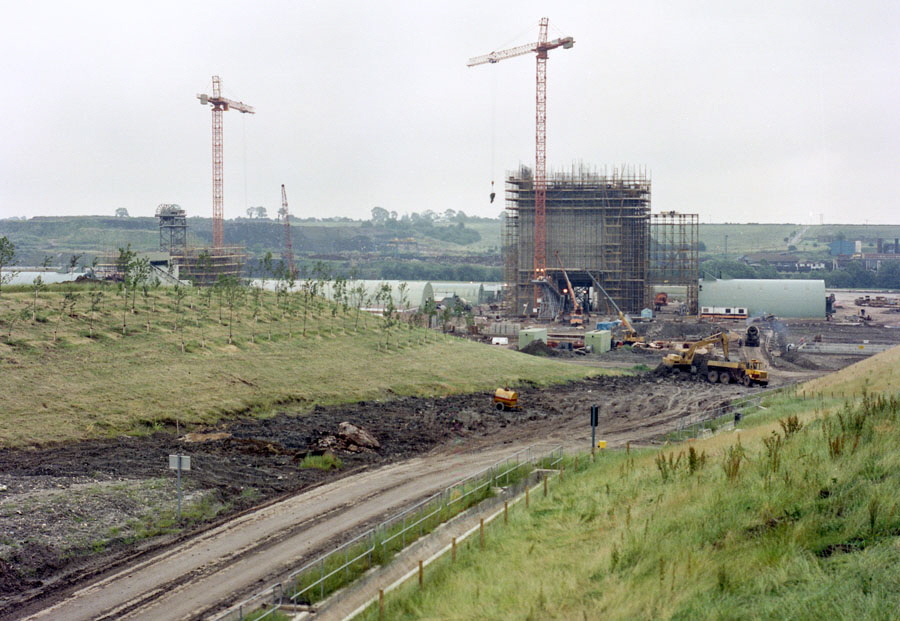 Asfordby “Super Pit” coal mine with construction progressing, Autumn 1987.